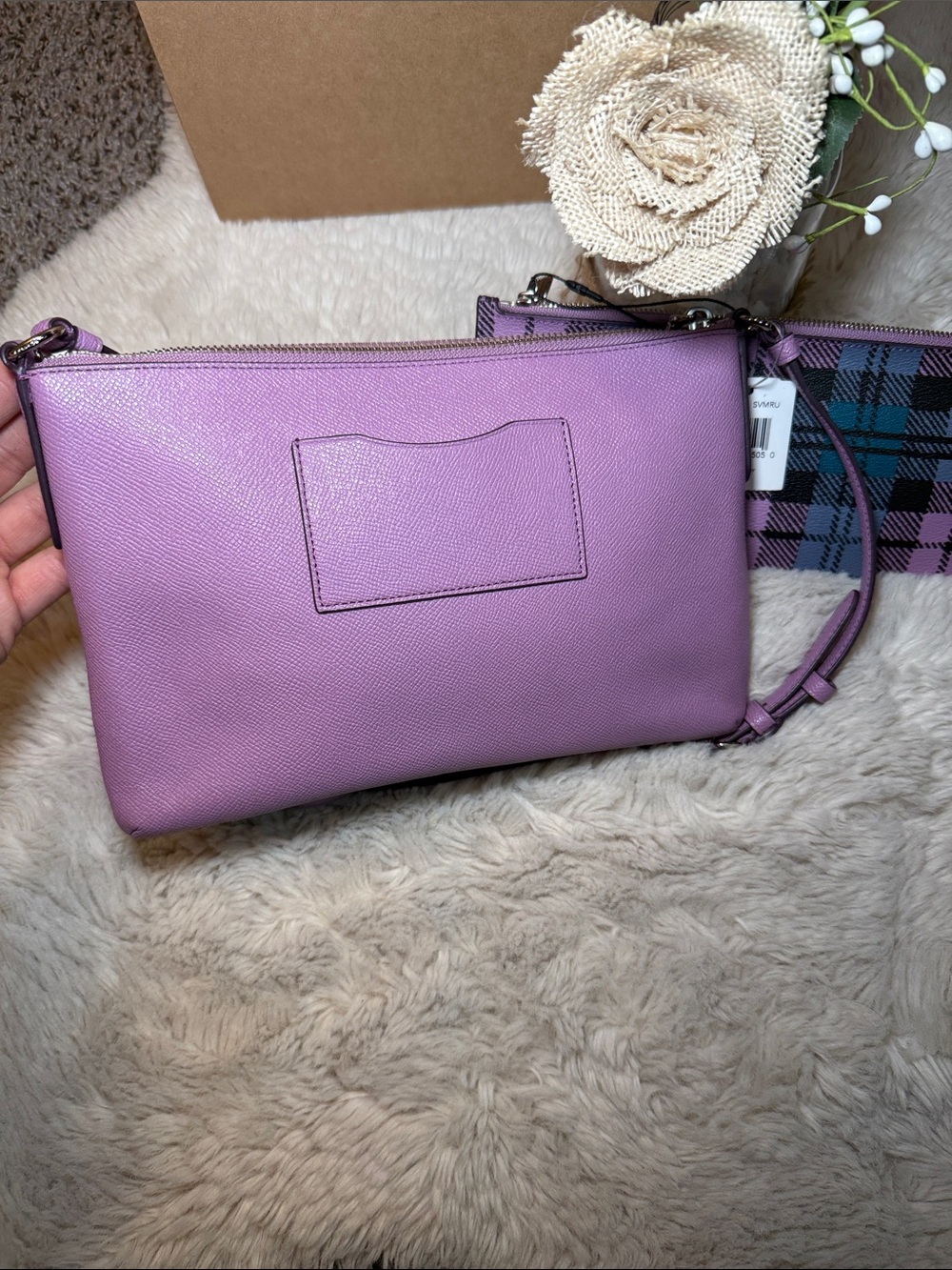 ✨ Coach East/West Pop Pouch in Lilac/Blue Crossbody ✨ - Picture 7 of 14